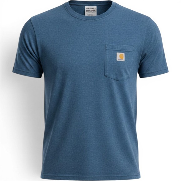Carhartt Other - Carhartt K87 Loose Fit Pocket T-Shirt Mens Large Heather Blue Short Sleeve Tee